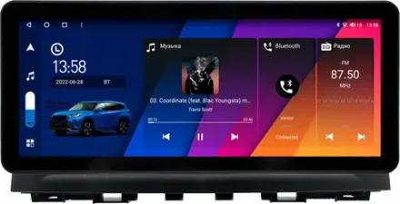 Магнитола Mazda 6 GJ 2012-2014 - Canbox H-Line 0570 монитор 12.3" QLED в стиле Audi на Android 10, ТОП-процессор, CarPlay, 4G SIM-слот