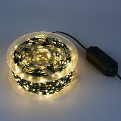 ULD-S40000-4000-DGA WARM WHITE IP20 DEW Гирлянда светодиодная Роса. 400м. 4000 светодиодов. Теплый белый свет. Провод зеленый. ТМ Uniel