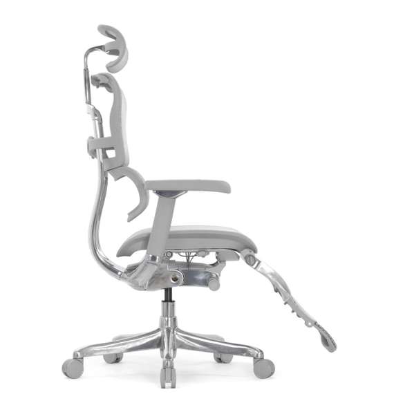 Кресло FALTO Ergohuman Elite 2 с подножкой ( серый каркас /сетка светлаяT-168-B2 Natural)