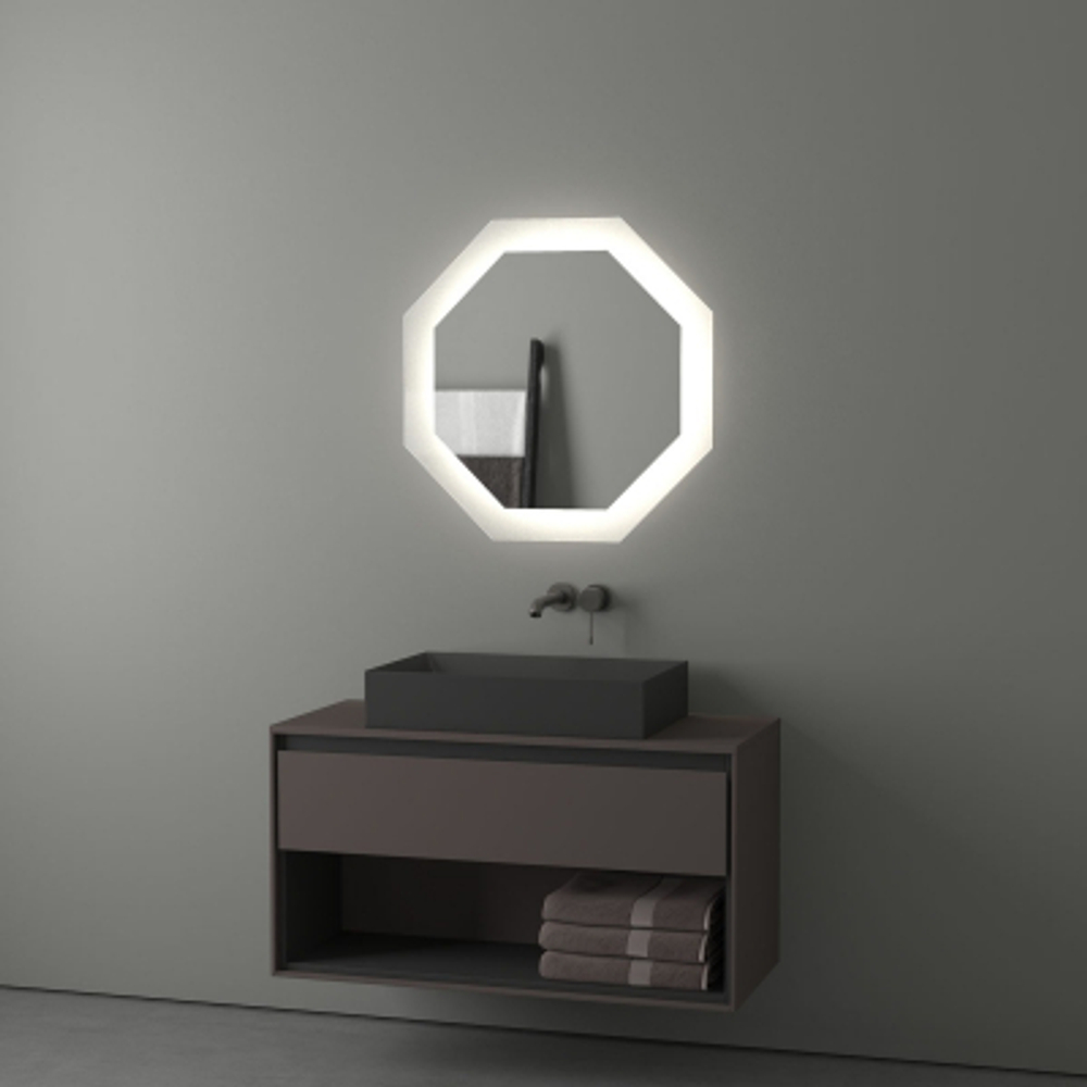 Зеркало Evoform с LED-подсветкой 22,5 W 70х70 см Без выключателя Нейтральный белый свет