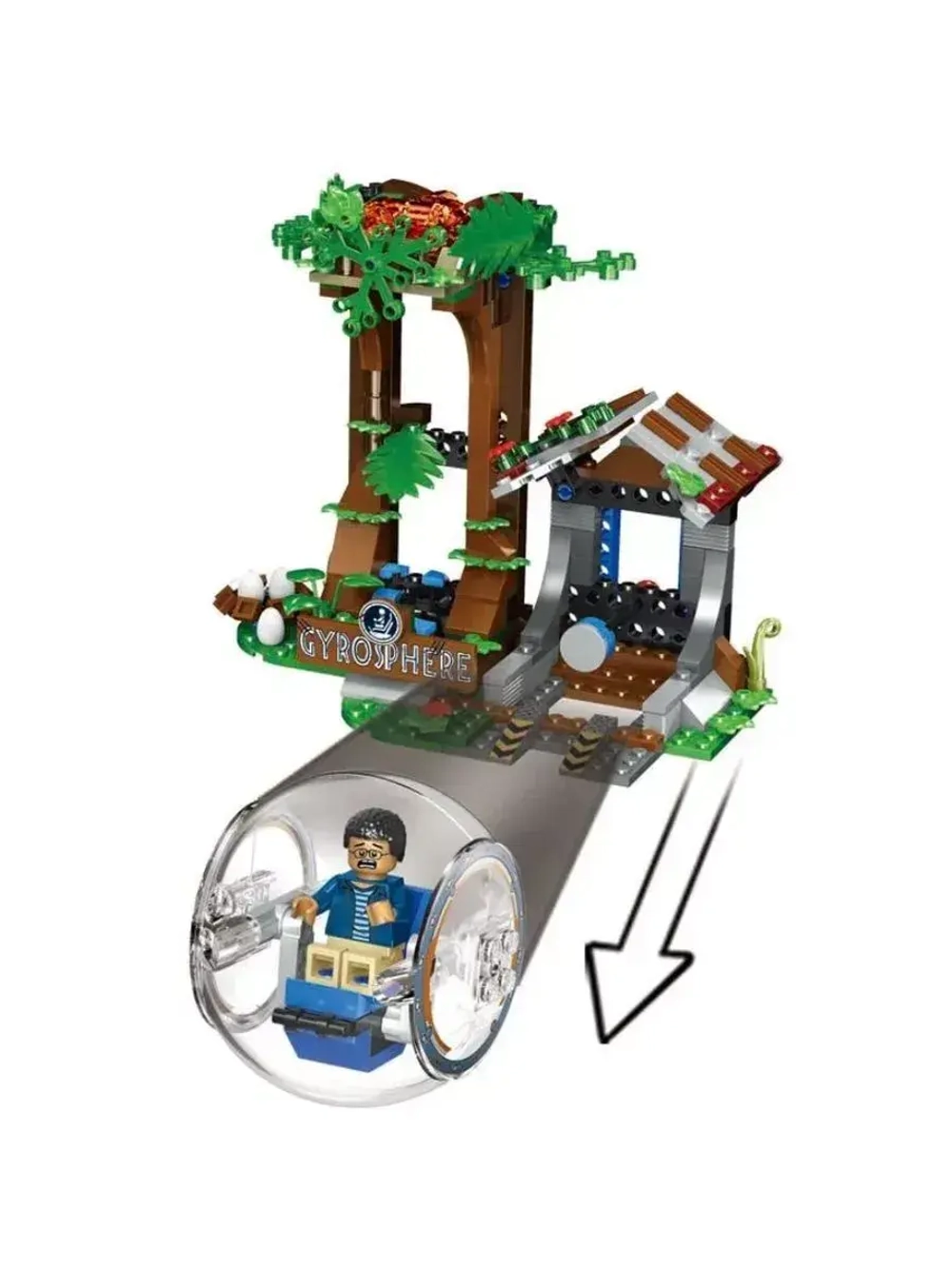 Конструктор Побег в гиросфере от карнотавра 593 детали 10926