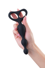 Анальная втулка POPO Pleasure by TOYFA Aquilae, водонепроницаемая, силикон, черная, 18 см, Ø 3 см