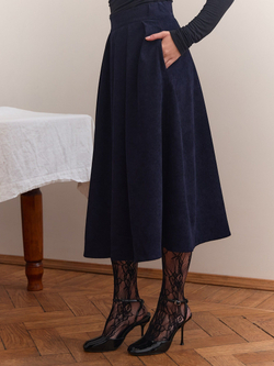 Юбка бохо вельветовая миди