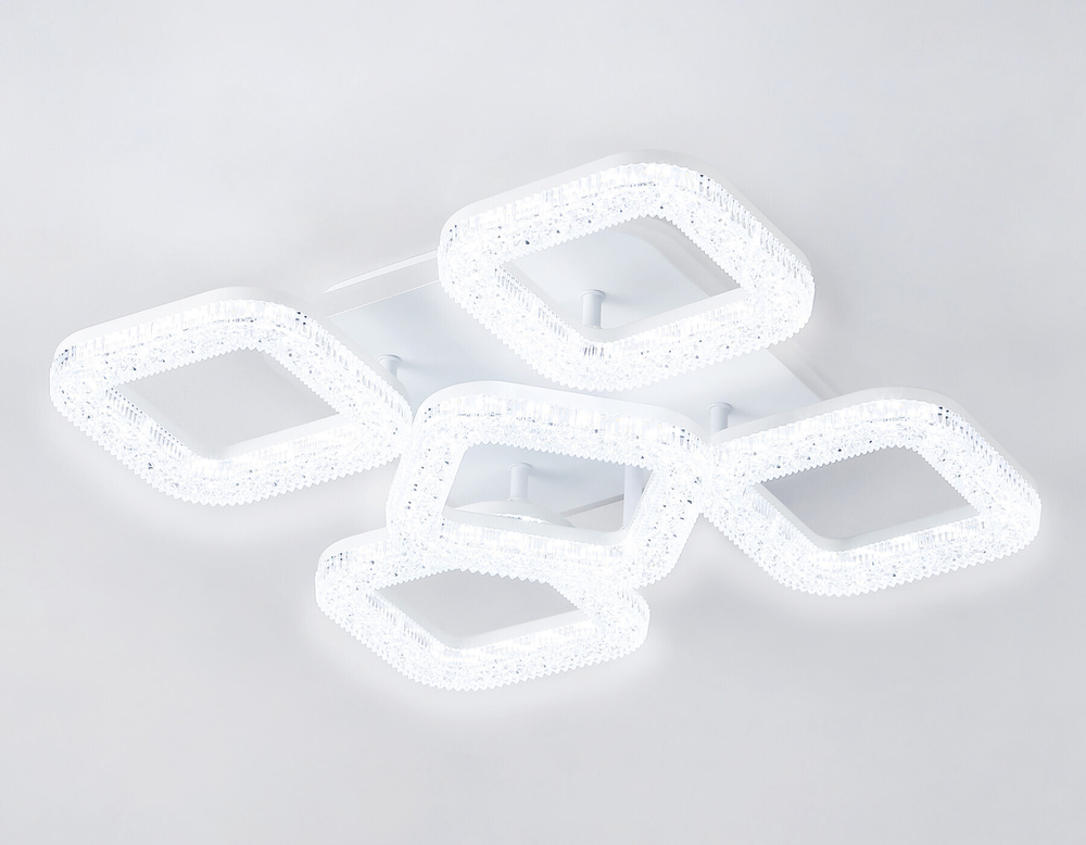 Светильник потолочный светодиодный с пультом FA3914/4+1 WH белый 80W 3000K/4200K/6400K 380*380*110 (ПДУ РАДИО 2.4G)