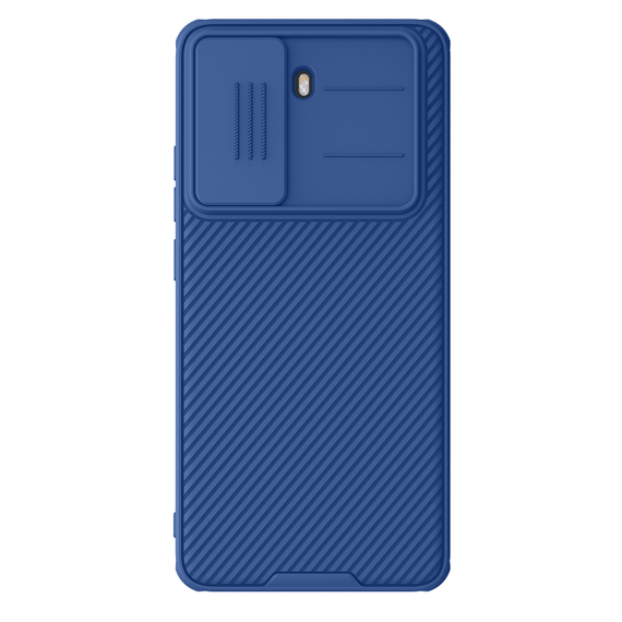 Чехол синего цвета с защитной шторкой для камеры от Nillkin на смартфон Xiaomi Poco X7 Pro, серия CamShield Pro Case
