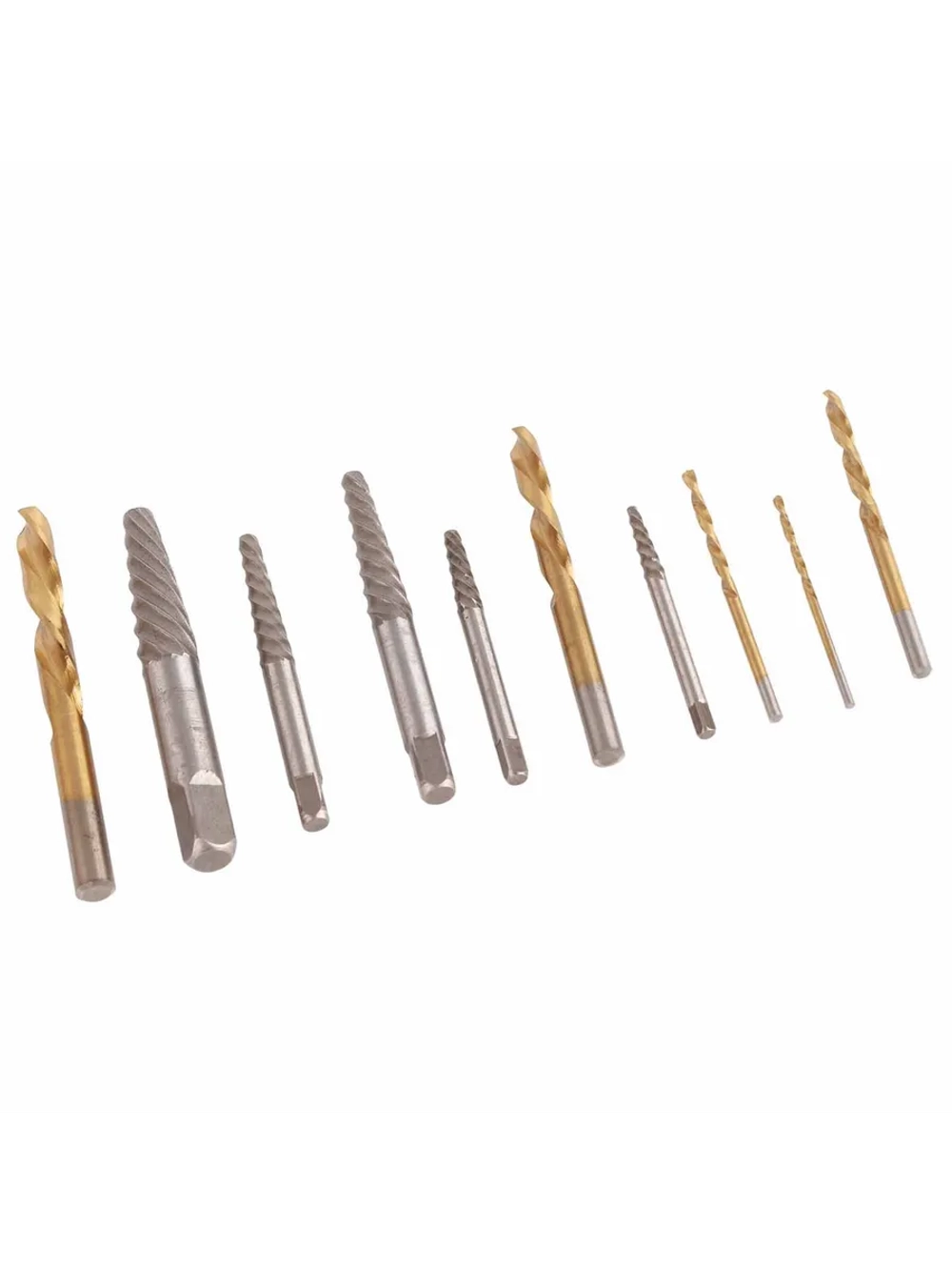 Набор экстракторов и сверл в кейсе для болтов сверл 2-7.5 мм 10 предметов