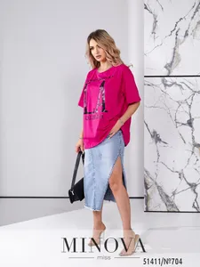 Футболка 704-малиновый Minova