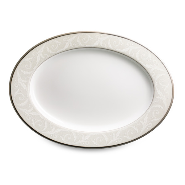 Блюдо овальное 38см Narumi Платиновый ноктюрн
