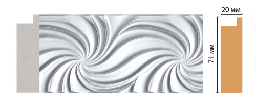 Багет Decomaster FM25-1 71*20*2850мм