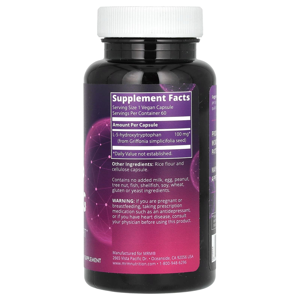 MRM Nutrition, 5-HTP, 100 мг, 60 веганских капсул
