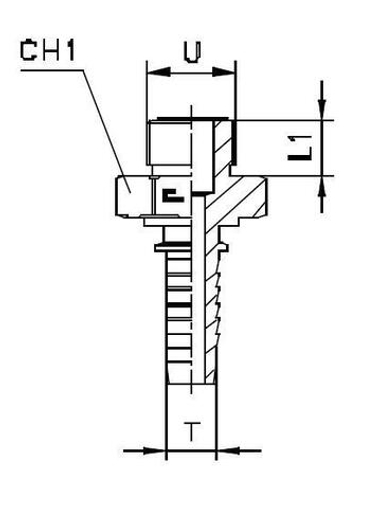 Фитинг DN 10 ORFS (Ш) 11/16