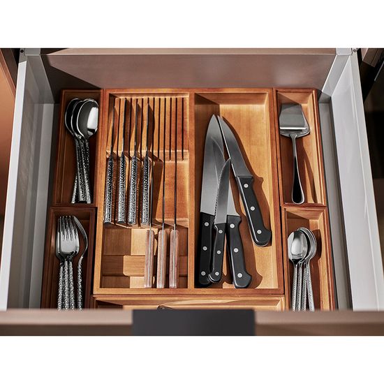 Органайзер для столовых приборов с держателем для ножей bambox, 30х38 см