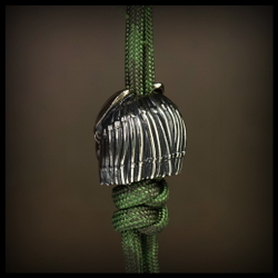 Темлячная бусина "Хищник + Черепок" для ножей , биметалл и мельхиор