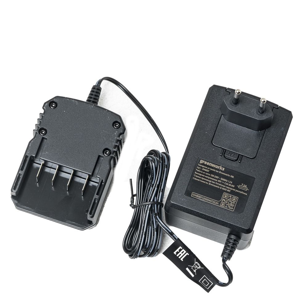 Триммер аккумуляторный Greenworks GD40BC, 40V, 40 см, бесщеточный, с 1хАКБ 4 Ач и ЗУ