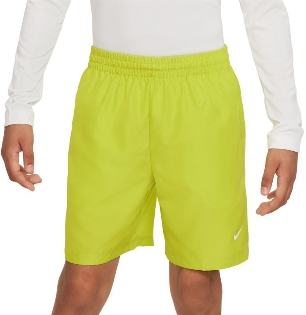 Шорты для мальчика теннисные Nike Dri-Fit Multi+ Training Shorts - bright cactus/white