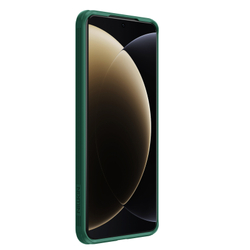 Чехол зеленого цвета (Dark Green) от Nillkin с MagSafe на Xiaomi 15 Ultra с металлической откидной крышкой, серия CamShield Prop Magnetic Case