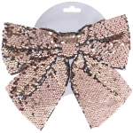 Бант на ёлку «Сияние» 20*22 см, Розовое золото