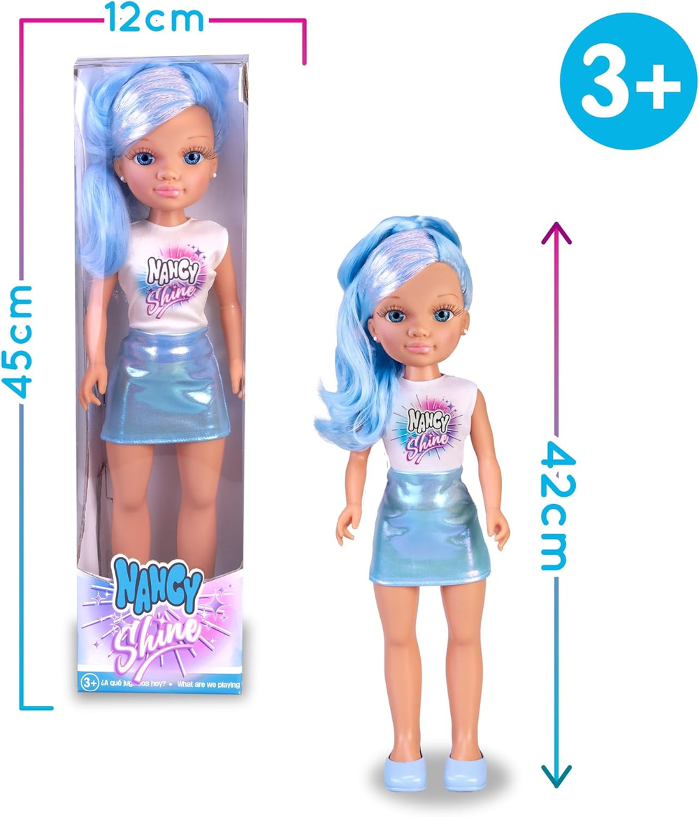 Кукла Nancy Shine Blue с голубыми волосами