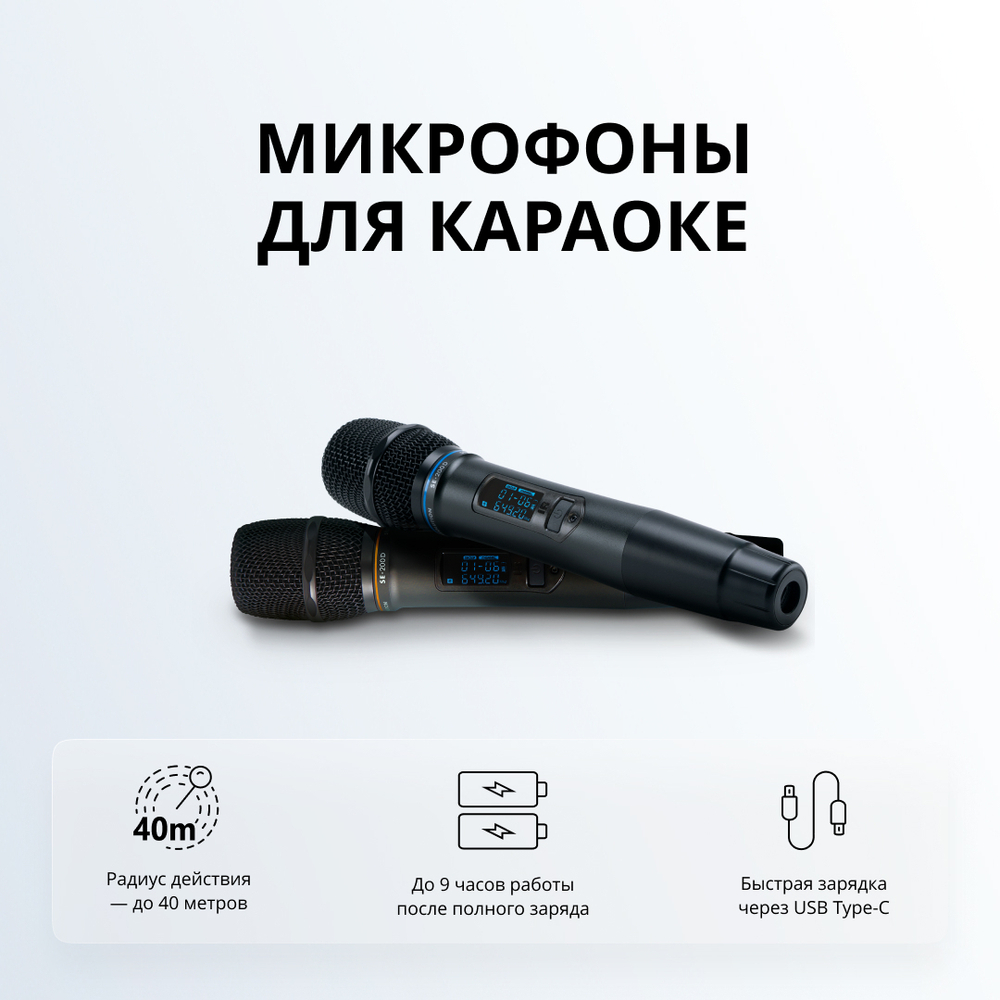 Evolution EvoBox Plus с микрофонами и стереосистемой