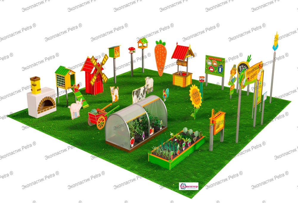Игровая развивающая площадка Фермерский дворик Престиж