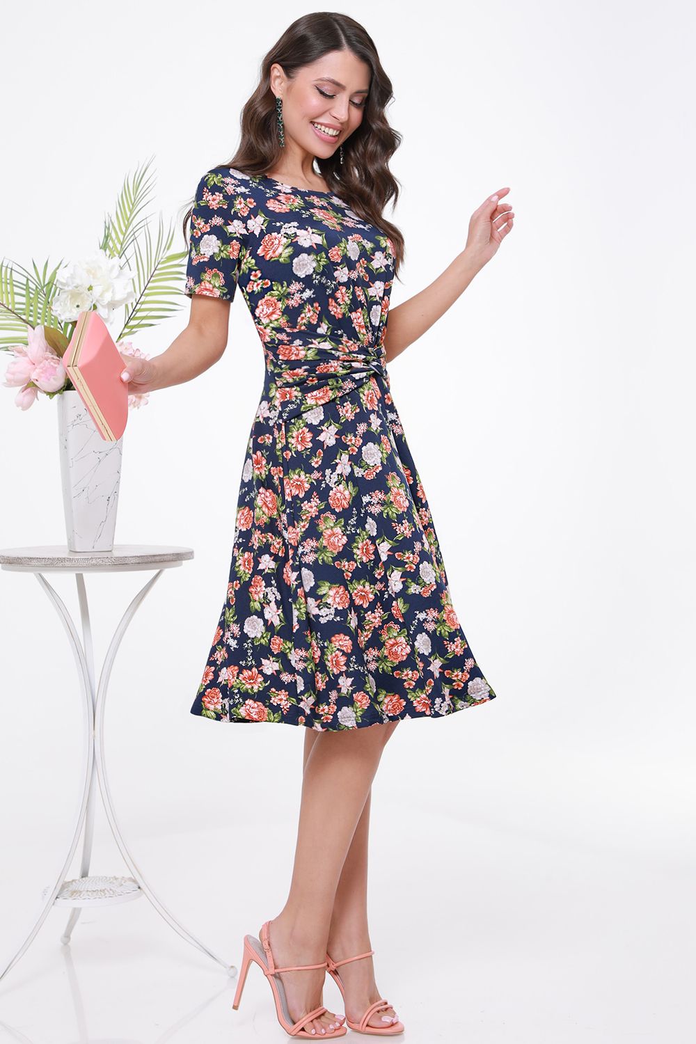 Платье трикотажное с узлом DStrend (Акция)