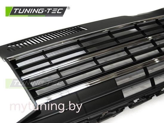 Решетка радиатора для Volkswagen T6 (15-...) черная матовая с хромированными полосами