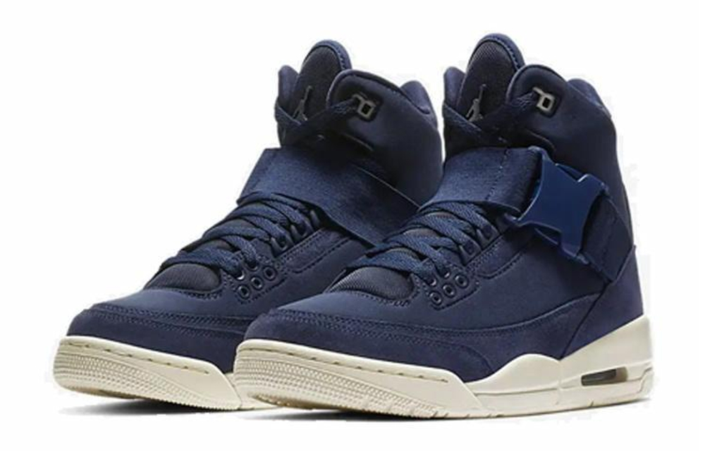 Кроссовки Jordan Air Jordan 3 Retro Explorer Xx Midnight Navy Light Cream (Женская размерная сетка)