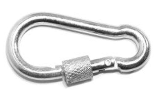 Карабин с фиксатором, оцинк. 6