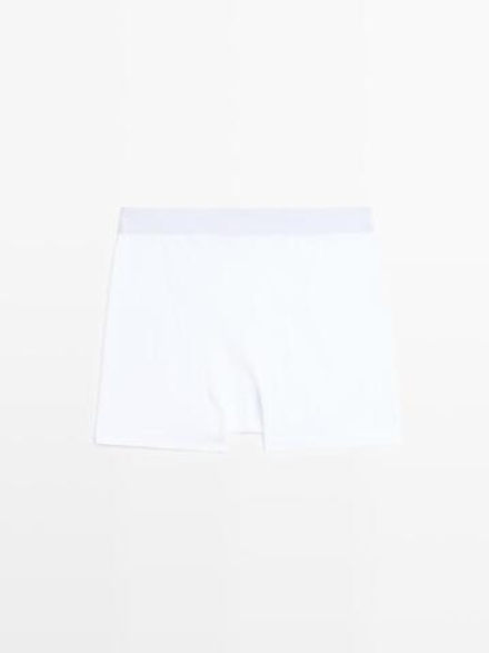 Massimo Dutti русы-боксеры с логотипом на поясе, белый