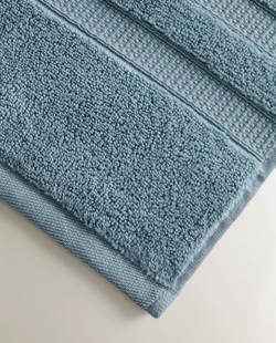 Zara Home - Очень мягкое двойное бордюрное банное полотенце, синий, 90х150 см