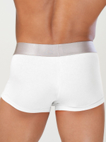 Мужские трусы-боксеры с серебристой резинкой (Размер: S) (Цвет: черный)