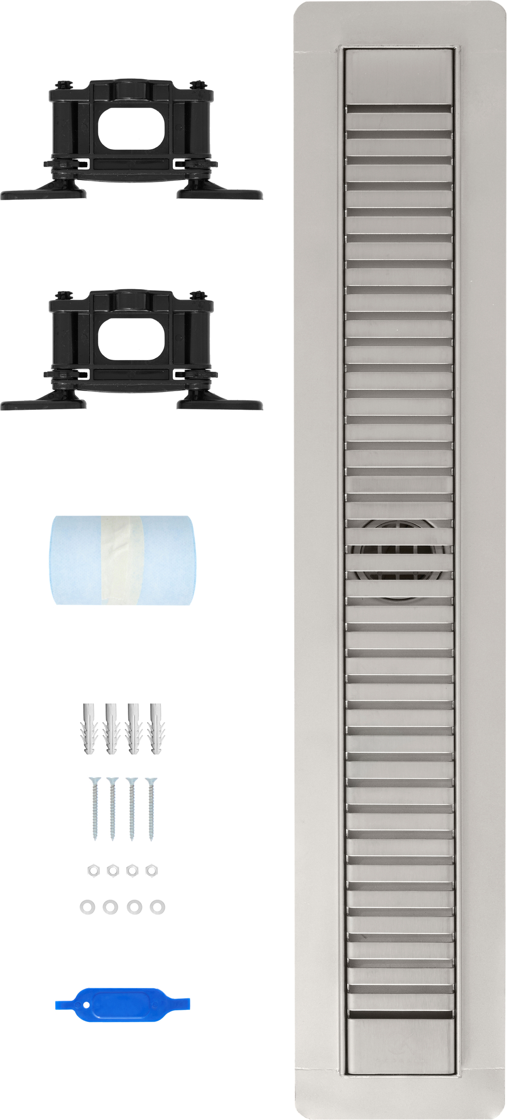 Душевой лоток CK DRAIN AQPP01-60 Steel 60 см, из нержавеющей стали, дизайн решетка из нержавеющей стали