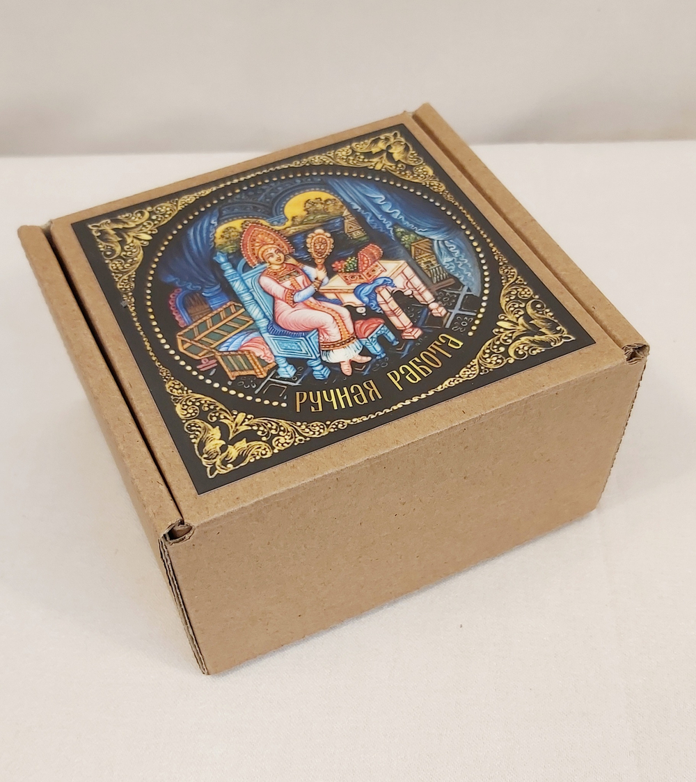 Ручное зеркало "Анютины глазки"   (худ. Путилова)