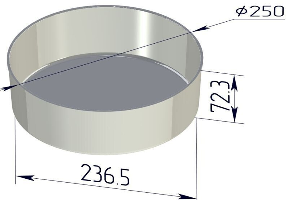 Форма для выпечки хлеба со съемным дном 250х237х73 мм