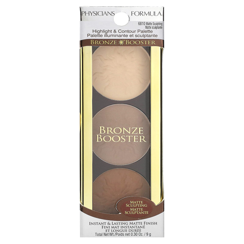 Physicians Formula, Highlight & Contour Palette, Bronze Booster, 6810 Matte Sculpting, 9 г (0,30 унции)