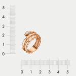 Кольцо для женщин из розового золота 585 пробы с фианитом (арт. 01-10101-2340)