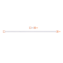 TENNIS:BRACELET RND DLX CZWH/ROS M 5464948