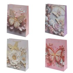 GAEM Пакет подарочный L (бумага 210г/м2, блок микс 12шт), L30 W12 H41,5 см, 4в.