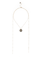 Колье "Sun black pearl" Gold