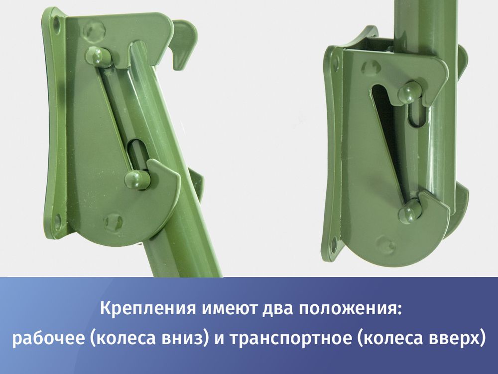 Транцевые колеса быстросъемные с усиленным креплением для лодок с НДНД