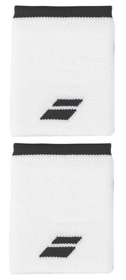 Теннисные напульсники Babolat Logo Jumbo Wristband - White