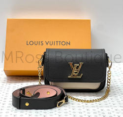 Сумка Lockme Tender Louis Vuitton (Луи Виттон) премиум класса черного цвета