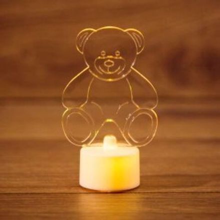 Фигура светодиодная на подставке "Мишка 2D", RGB