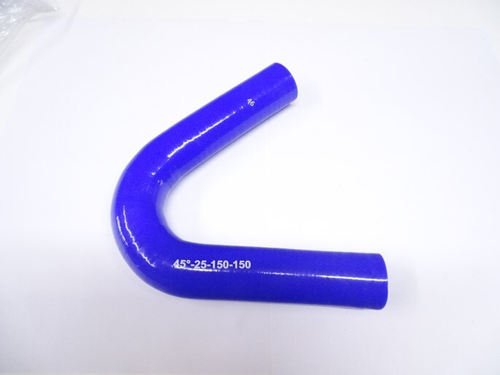 Патрубок угловой силикон 45,d25,L150x150, 4 нити стенка (5мм) (CARUM)