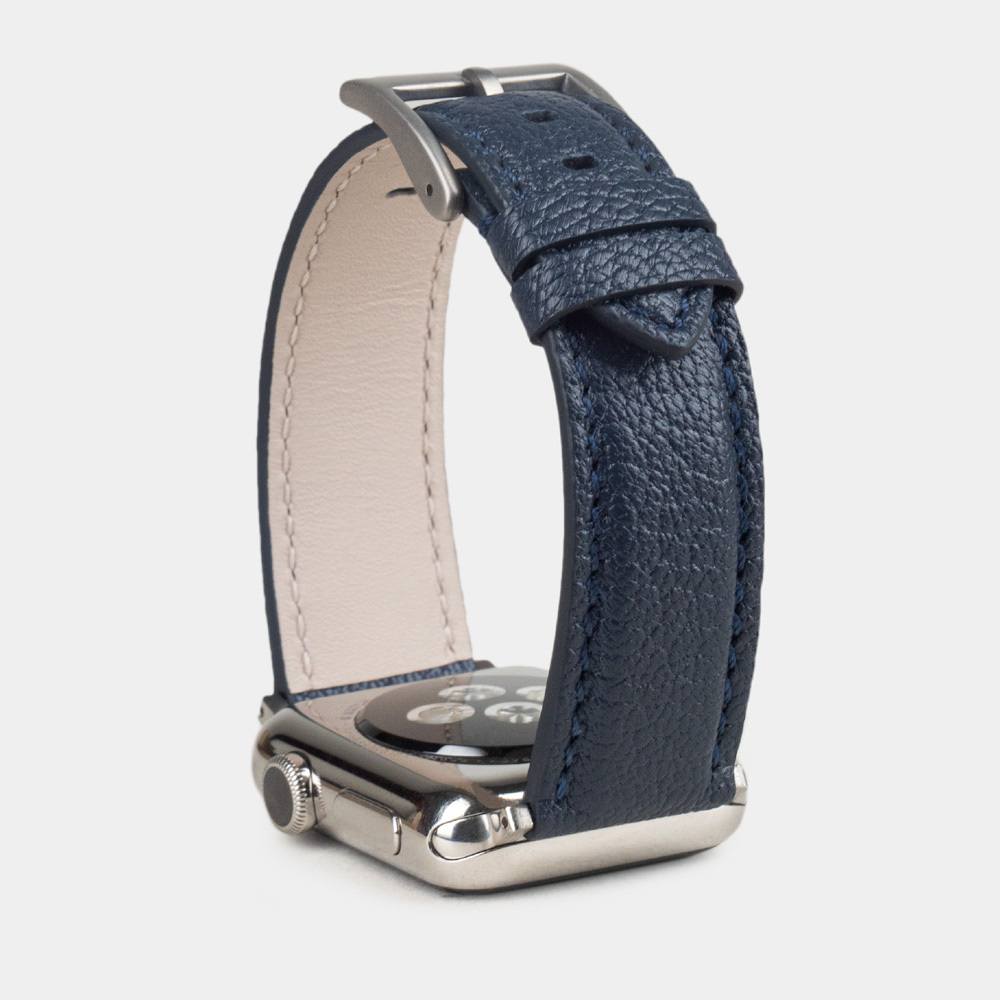 Ремешок для Apple Watch 40/41/42 mm из кожи козы, синего цвета