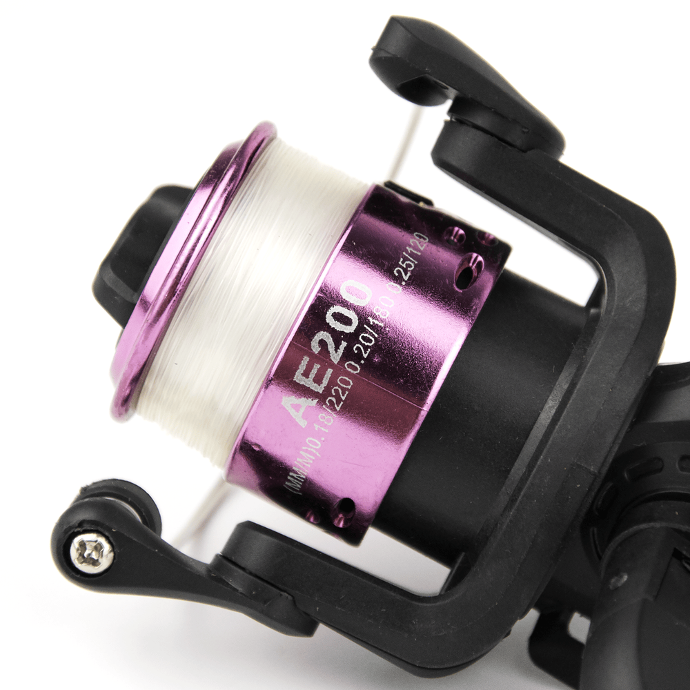 Катушка для удочки безынерционная с леской (2000, графит. шпуля)