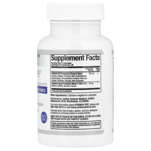 Arthur Andrew Medical, FODMAP DPE®, 60 капсул