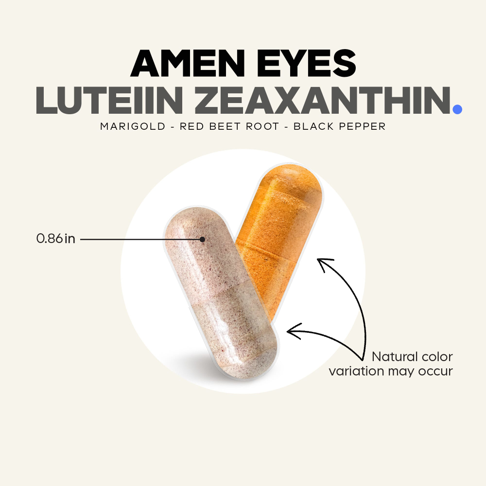 Codeage, Amen, Eyes, лютеин, зеаксантин и экстракт черного перца, 90 растительных капсул