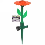 Разбрызгиватель «Подсолнух» на колышке, 33см, красный, б/с разъем ДоброСад