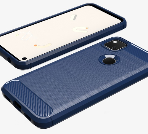 Темно-синий защитный чехол для Google Pixel 4A, серия Carbon от Caseport